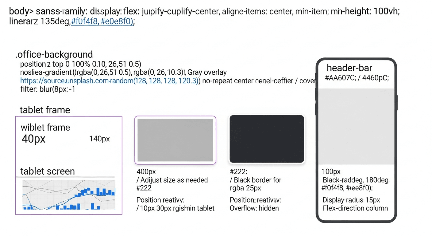 FAQ section on a law firm website tablet display