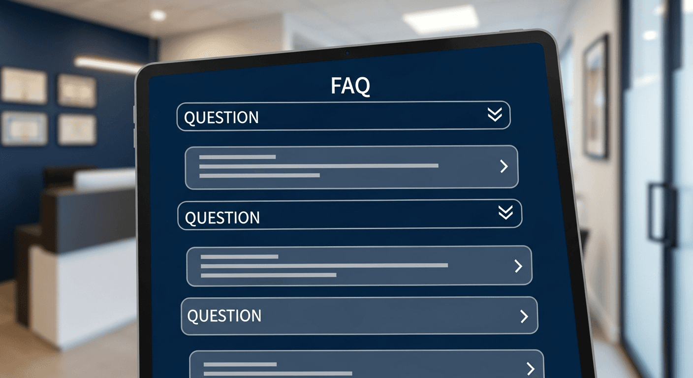 FAQ accordion section on a U.S. family law firm website