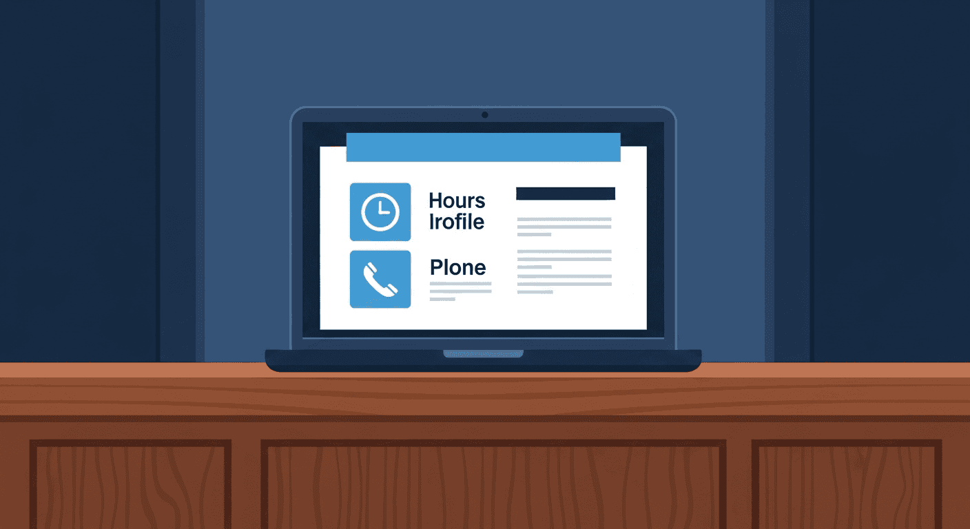 Google Business Profile interface for a Canadian law firm listing