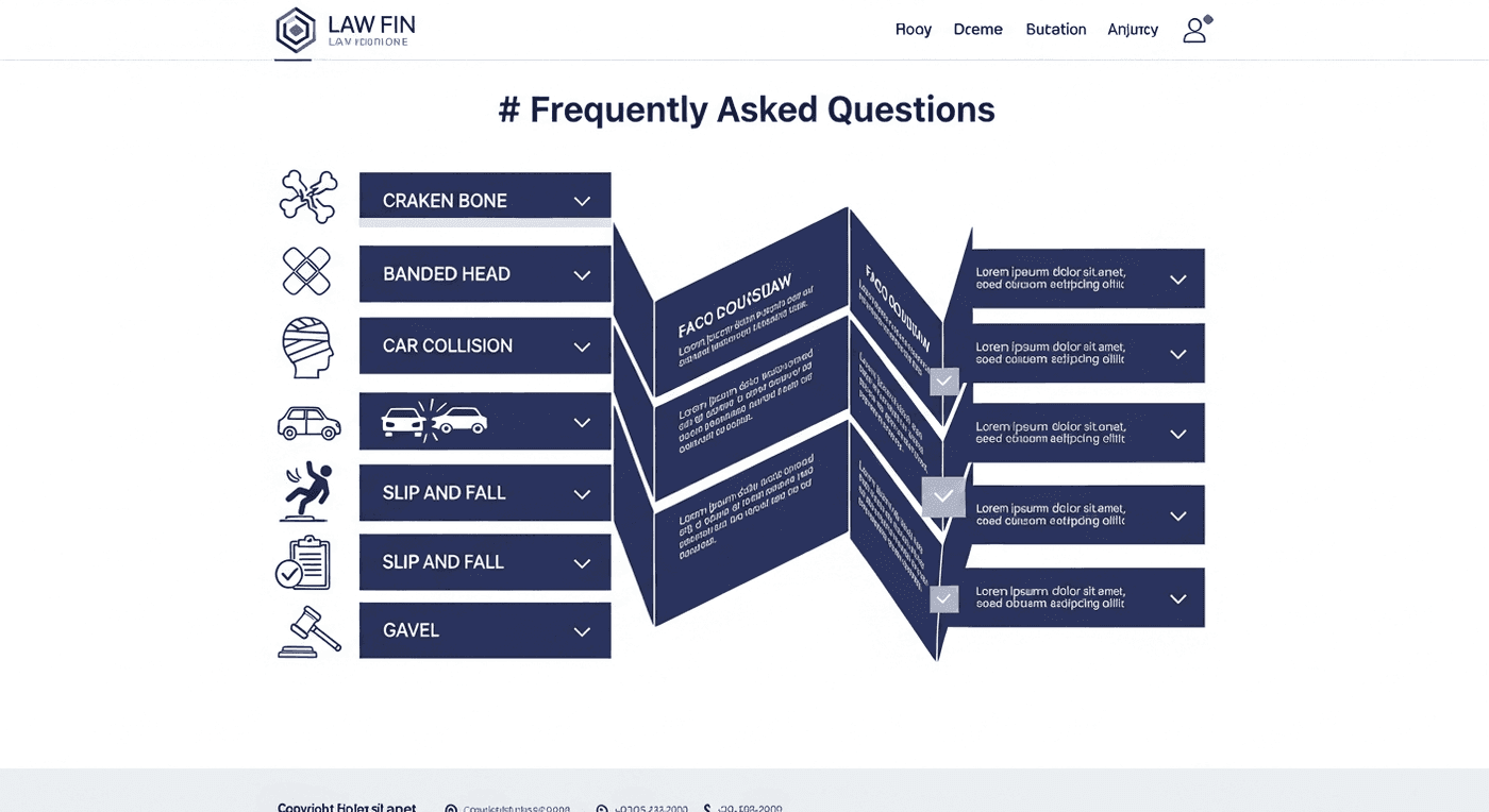 Educational FAQ content on a Canadian injury law firm website