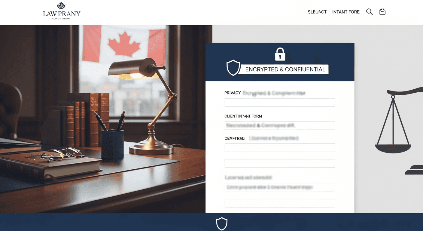 Law Society of Ontario compliant website privacy and intake form design